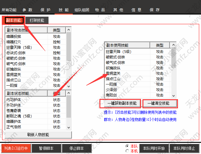 副本技能